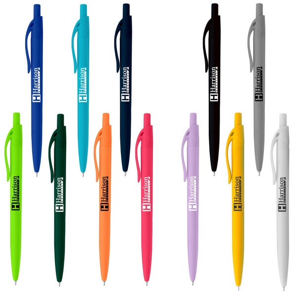 SH800 Sleek Write Rubberized Pen With Custom Im...